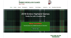 Desktop Screenshot of embrohighlandgames.ca